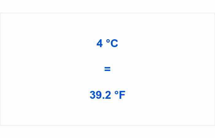 4 c in f