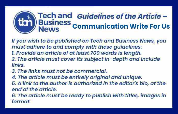 Communication Write For Us