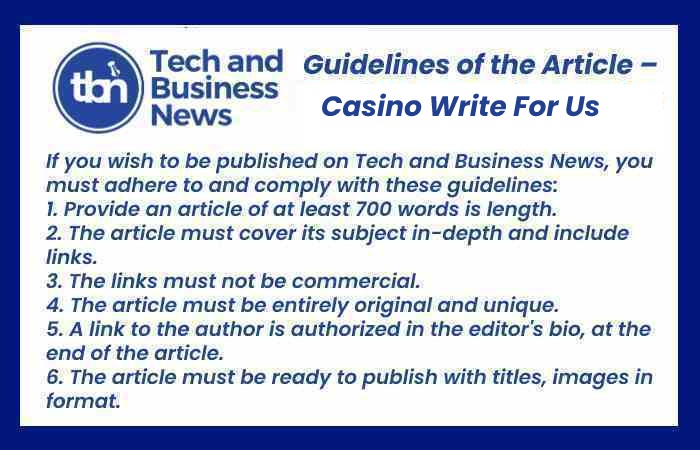 Casino Write For Us