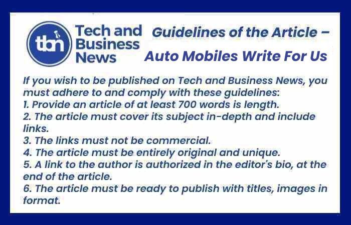 Auto Mobiles Write For Us