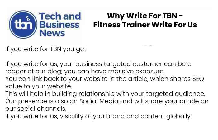 Fitness Trainer Write For Us