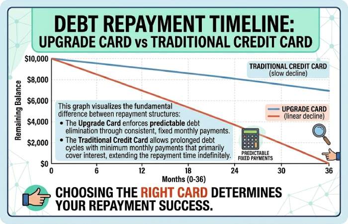 upgrade card vs traditional credit card