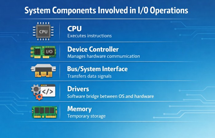 system components involved